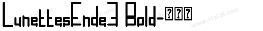 LunettesEnde3 Bold字体转换 LunettesEnde3 Bold字体转换